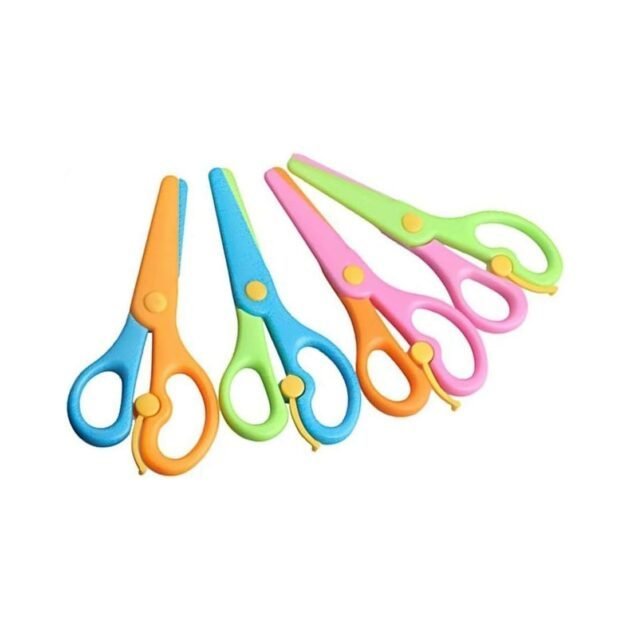 Preschool Training Scissors, 4Pcs Children Safety Pre-School Safety Scissors Art Craft Scissors
