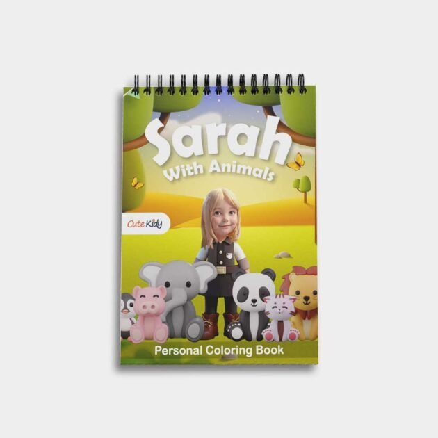 Personalized Kid's Coloring Book with Animals - (3d) Picture for Child -Coloring Book for Girls & Boys - Personalized With Child's Name - Image 2