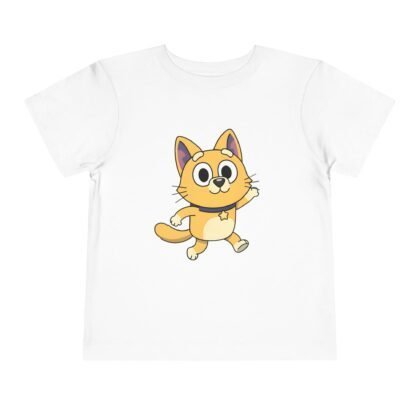 Toddler Tee — Cute Cartoon Orange Cat Graphic Shirt